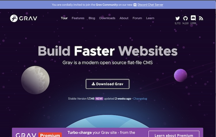 Grav homepage