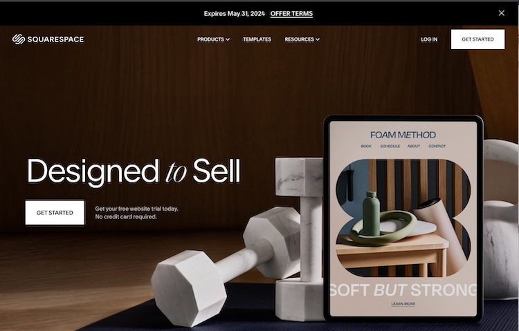 Squarespace home page